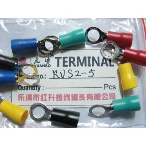【厂家直销】圆形预绝缘端头RV2-5冷压接线端子1000只/包