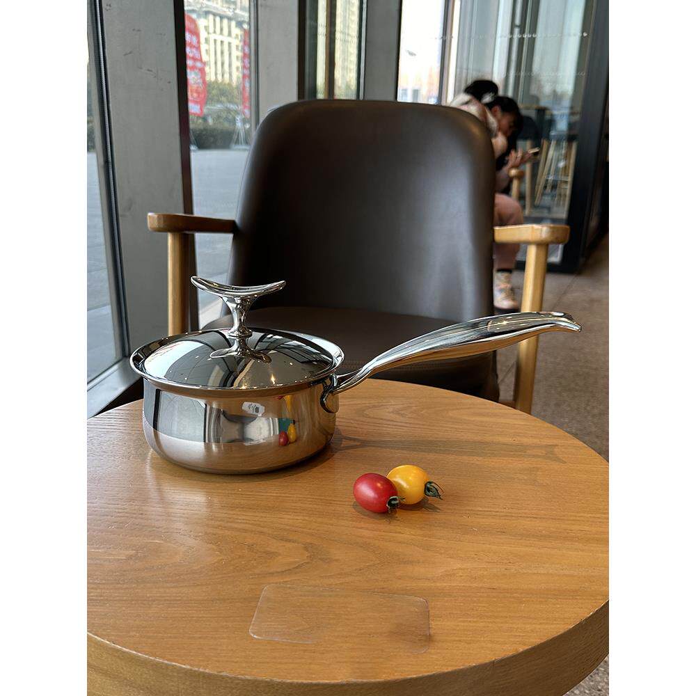 鲸鱼!婴儿煮面汤热牛奶不锈钢家用加厚奶锅汤锅食物补充小锅方便