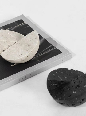 北欧极简轻奢大理石球样s板房书柜书房卧室软装酒柜几何体饰品摆