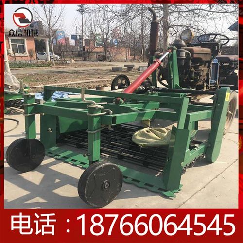 四轮拖拉机带刨蒜m挖蒜机大蒜收获起机车家用拖拉机前置收蒜机