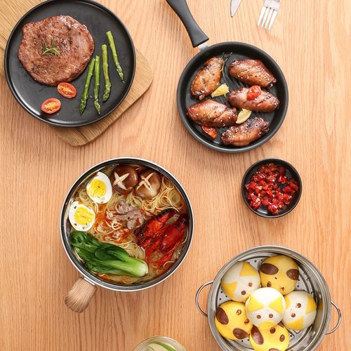 电火锅多功能家用智能分体式小电锅迷你煮涮T烤一体锅电煮锅