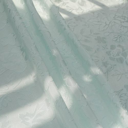 暗纹提花面料 75D月白花卉光泽感F人丝人棉褙子比甲上袄汉服布料