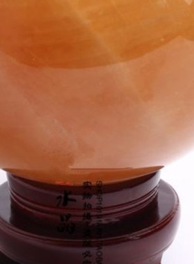 天然黄水晶球摆件黄色水晶球客A厅玄关卧室厨房装饰摆设原石打磨