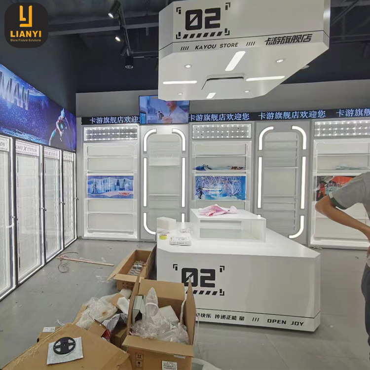 商场奥特曼卡游旗舰店展柜展示道具整店定制奥特曼模型展示柜展台