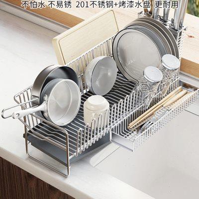 304不锈钢厨房窄边极窄置物架水槽边放碗筷小型碗盘收纳架碗碟架