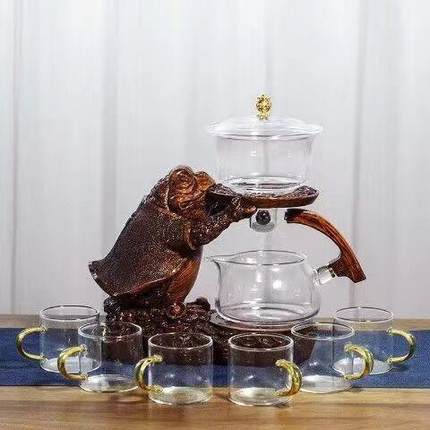 金蟾自动茶具全套懒人泡茶器茶壶茶杯客厅家用送礼套装