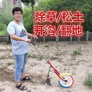 农村种地专用工具儿童电动播种小型人工手拉犁开沟器锻打锄头挖树