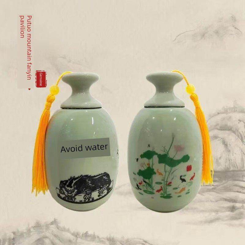 【老师推荐】避水兽瓶卫生间摆件河图洛书荷花鲤鱼摆件,家居饰品,装饰摆件,淘宝优惠券,粉丝福利购,淘宝优惠卷