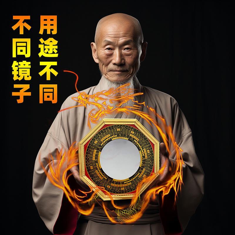 八卦镜化解凸镜家用大门门口悬挂装饰镜子透光凹镜窗户挂件邵伟华