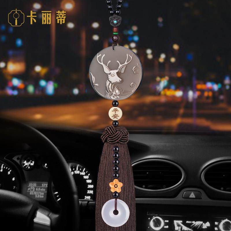 黑曜石一鹿平安汽车挂饰车内吊饰高级网红车载挂件后照镜车上吊坠,汽车用品/电子/清洗/改装,车挂,淘宝优惠券,粉丝福利购,淘宝优惠卷