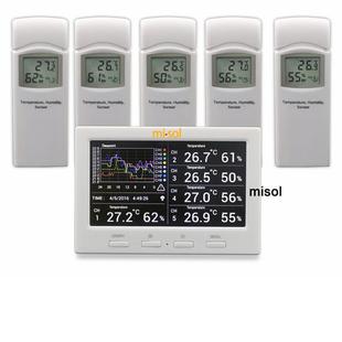 misol 温湿度记录仪 支持5个感应器 支持多个感应器 温度 湿度