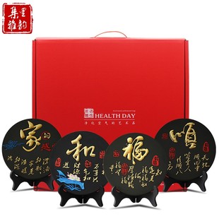 活性炭雕工艺品218家和福顺 乔迁礼品客厅酒柜摆件家居装饰品摆设