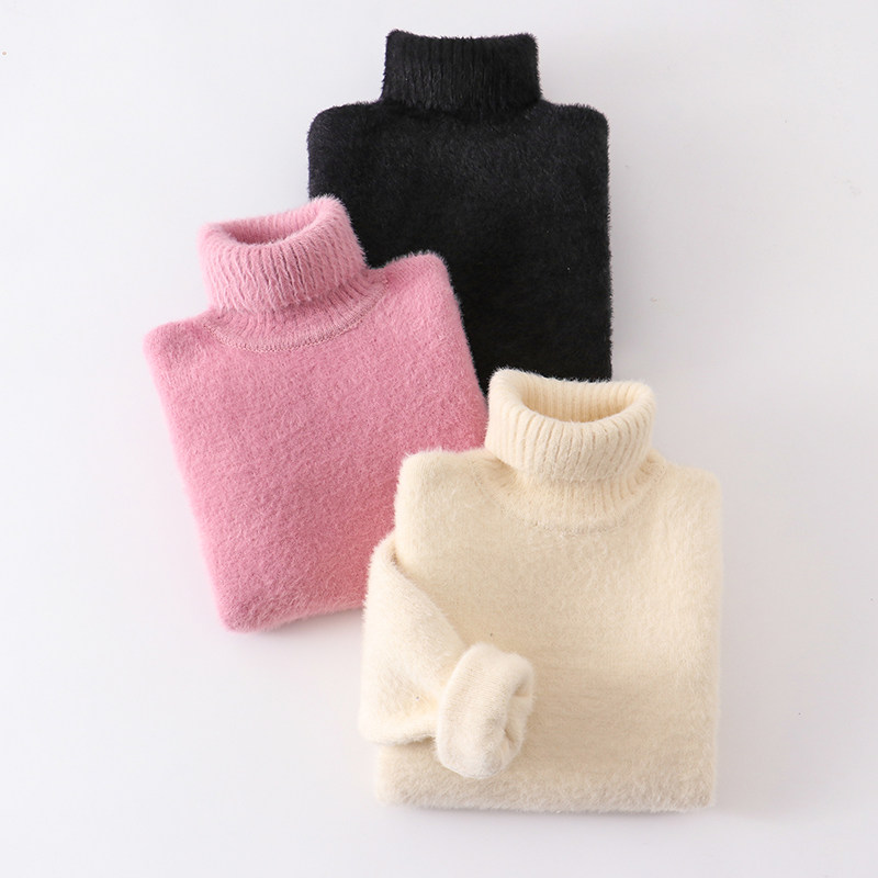 儿童高领一体绒毛衣宝宝黑白纯色套头针织衫男女童韩版加绒打底衫,童装/婴儿装/亲子装,毛衣/针织衫,淘宝优惠券,粉丝福利购,淘宝优惠卷