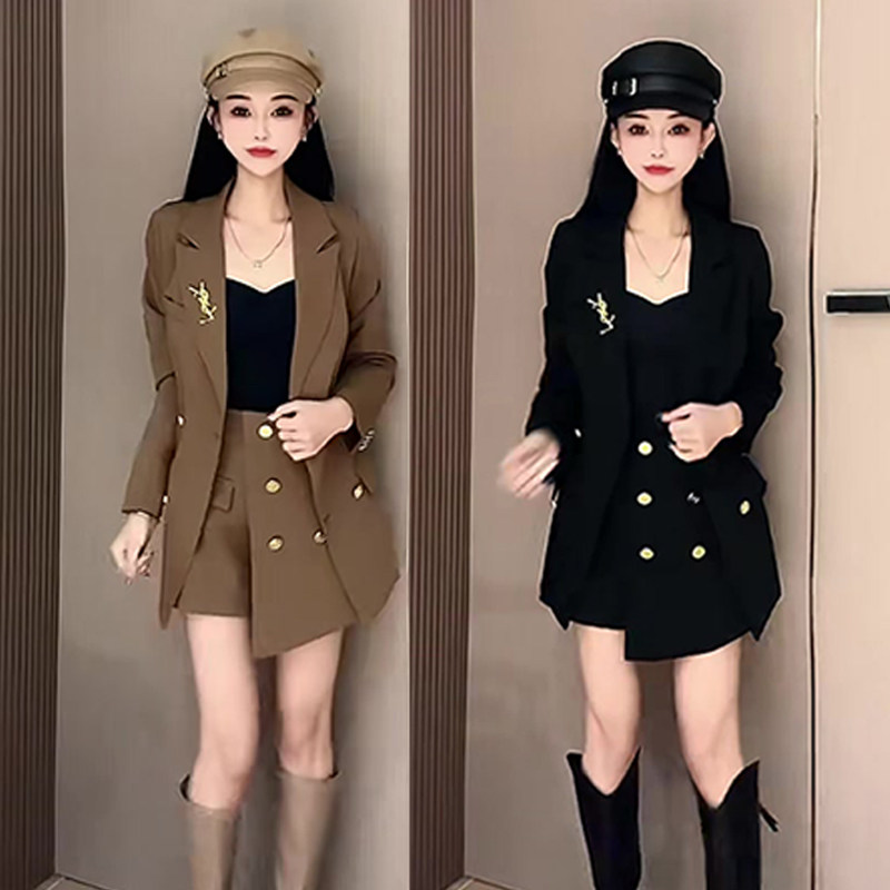 网红爆款时尚气质西服套装女秋季新款高档外套休闲百搭裙裤两件套