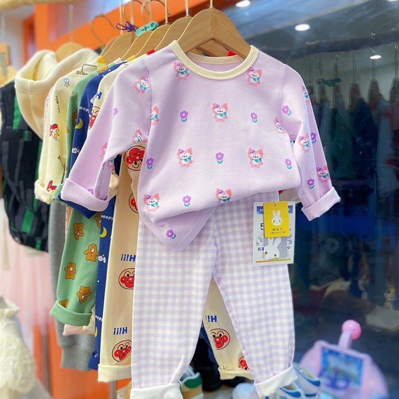 羊毛拉架儿童睡衣内衣套装男女宝宝卡通家居服小孩子秋衣秋裤加厚,童装/婴儿装/亲子装,家居服套装,淘宝优惠券,粉丝福利购,淘宝优惠卷