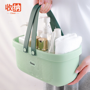 便携式 柔软塑料手提篮子环保买菜蓝子浴室洗澡储物篮购物篮收纳篮