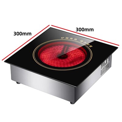 商用嵌入式300X300mm火锅黑晶z炉砂锅黑晶面板2200W201不锈钢机身