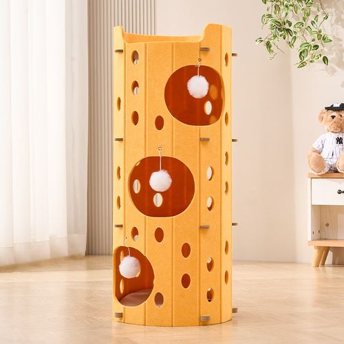 多层猫窝四季通用毛毡封闭式安全感新型猫咪睡窝猫爬架猫抓板一体