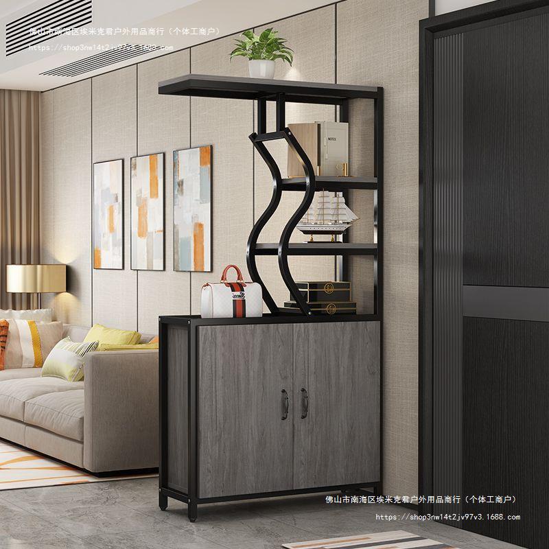 简约落地置物柜过道储物柜客厅屏风隔断柜门厅玄关柜收纳架整理柜