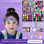 儿童面部彩绘颜料工具集可水洗水溶性安全无味万圣节面部彩绘专业