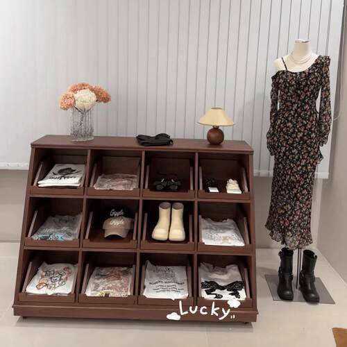 服装店中岛台流水台女装店陈列展示台童装店鞋柜边柜展示柜储物柜