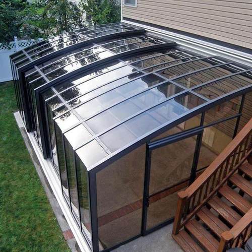 金凯盾断桥铝门窗封阳台别墅隔音可移动温室折叠伸缩电动顶定制