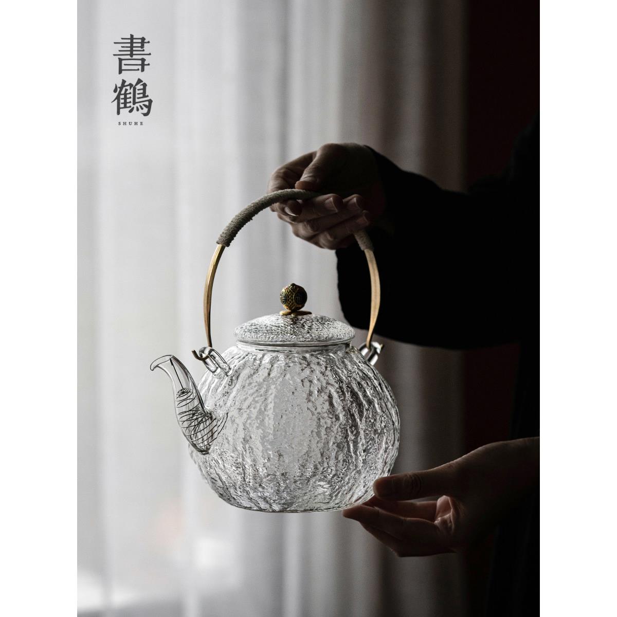 可加热玻璃茶壶,耐高温陶瓷电炉,炉灶茶壶,大容量升降壶,水壶