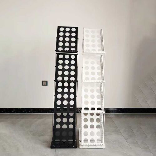 a4铝合金折叠资料架落地展会宣传展示画K册中古书架报刊杂志目录