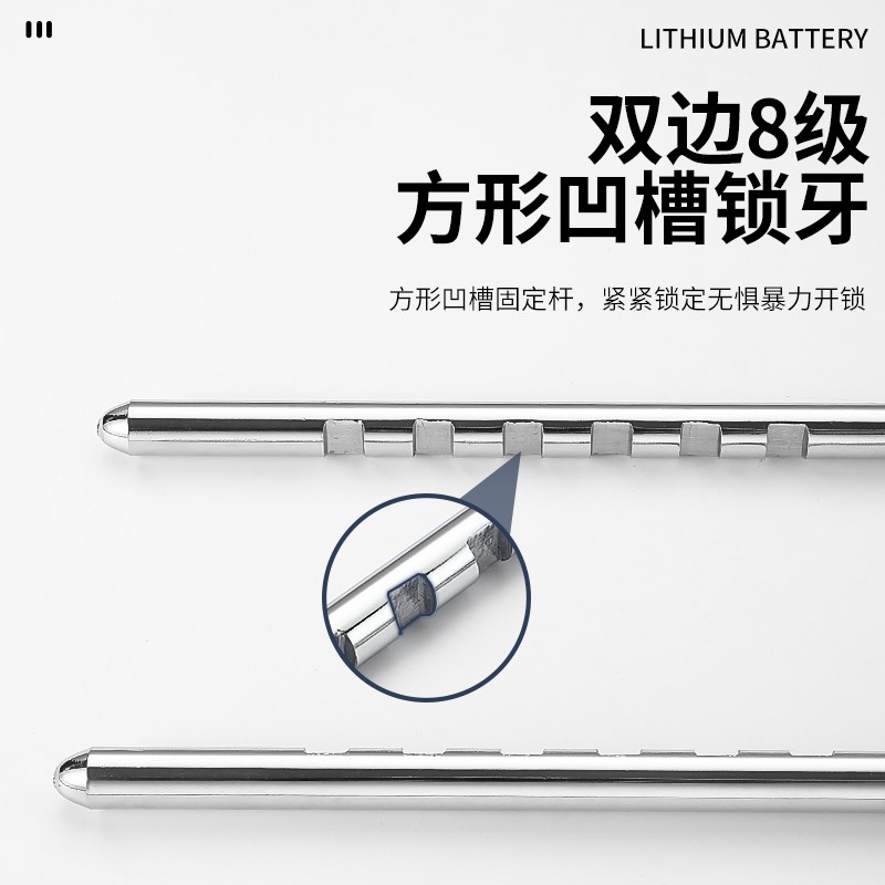 玻璃门锁U型锁锁具双门插锁玻璃锁推拉门长M锁商铺u锁型室外U形锁