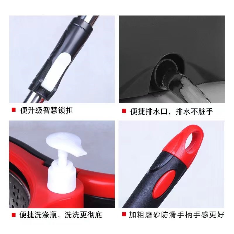 洗脱一体拖布桶加大加厚手压不锈钢带轮旋转拖把桶墩W布桶网红家