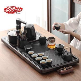 全自动一体家用功夫茶具整套茶具托盘 茶盘全套乌金石套装