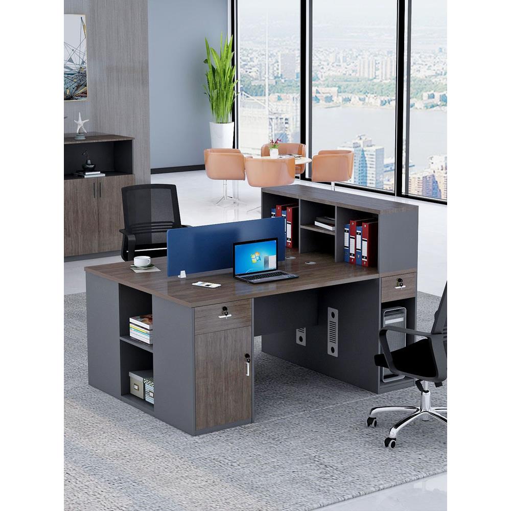 M*职员办公桌椅组合4双人位员工桌财务电脑面对面2人卡座员工位简