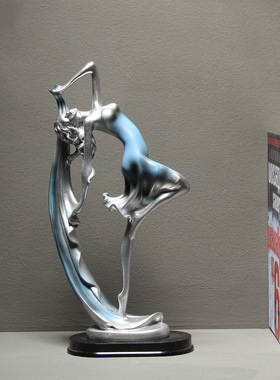 简约现代跳舞女孩摆件优雅舞女人物客厅酒柜装饰品家居工艺礼品