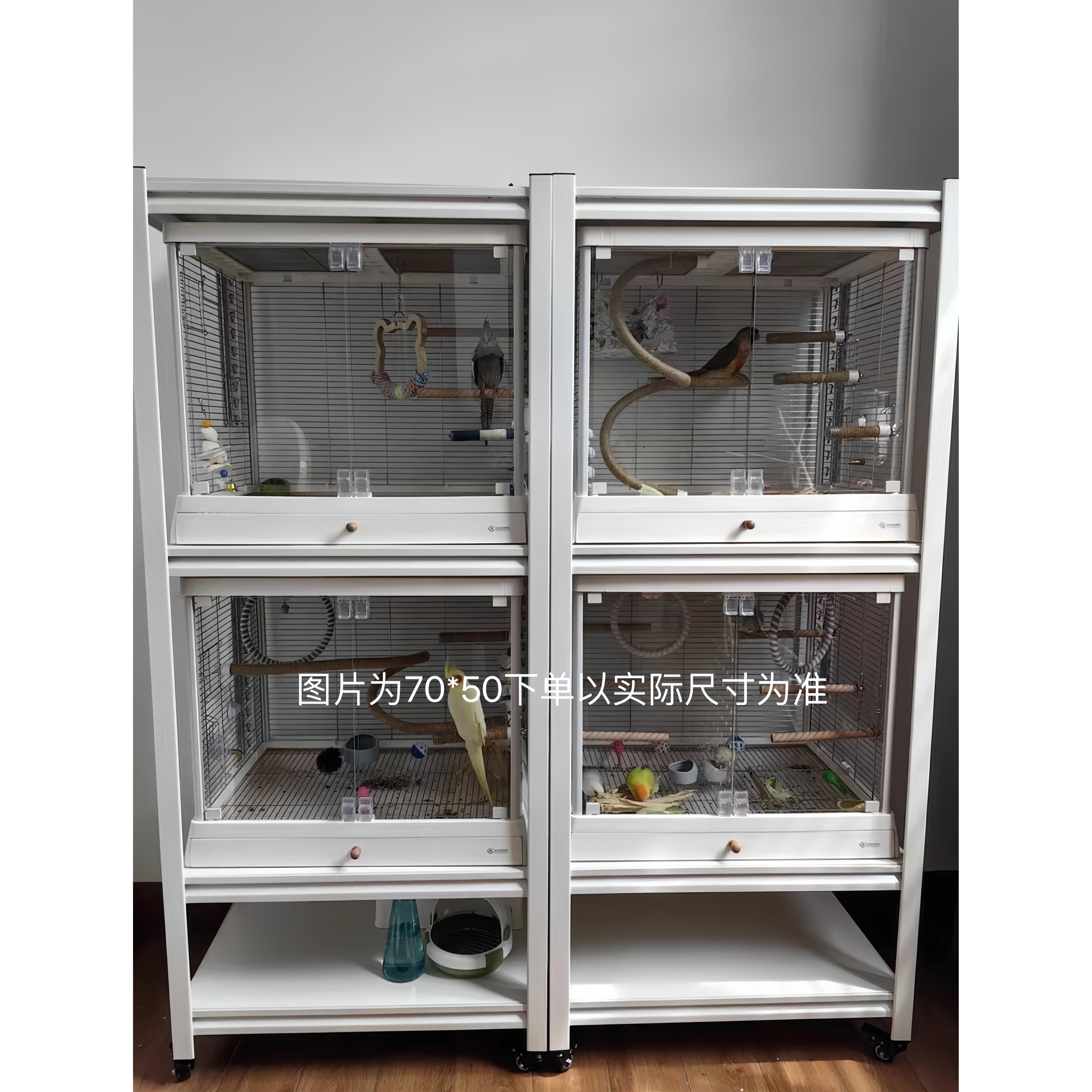 钢脚承重轮鸟笼架子达洋鹦鹉笼置物架支架收纳多层带静音刹车轮鹿