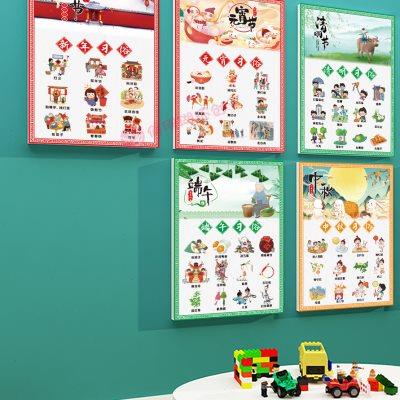 厂家幼儿园学校中国传统节日环创主题墙3d立体墙贴走廊楼梯墙面装