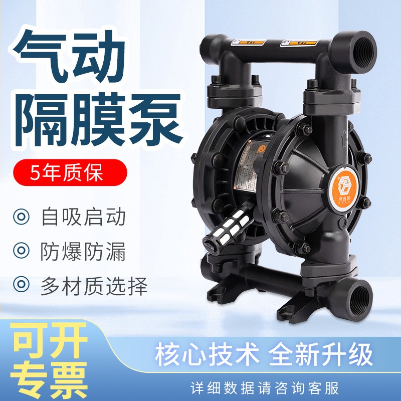 边锋牌铸铁1寸QBY3-25气动泵往复泵污水泵化工 气动隔膜泵