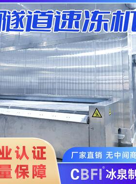 厂家直销大型隧道式速冻机海鲜水产预制菜速冻设备-35度