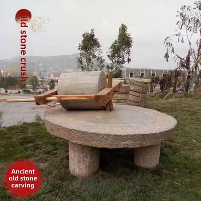 老石碾子石磨大石碾盘手推磨盘整套老石磨旧石器老式怀旧民俗摆件