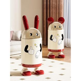 兔耳垃圾桶为家庭客厅无障碍豪华高端房间卧室高价值新卡通创意卫