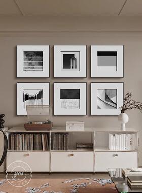 抽象黑白极简艺术客厅装饰画北欧小众艺术设计师玄关餐厅卧室挂画
