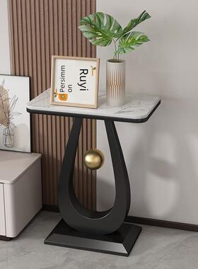 意式轻奢岩板创意花架花几简约艺术客厅靠墙置物架阳台落地花盆架