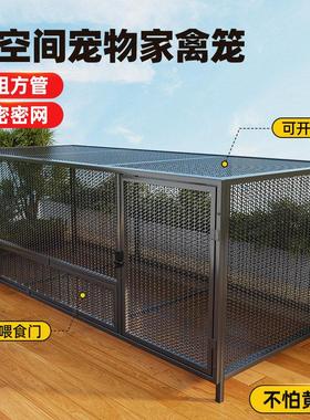 方管鸡笼子家用特大号室外农村家用室内折叠鸡舍铁丝网养殖笼鸭鹅