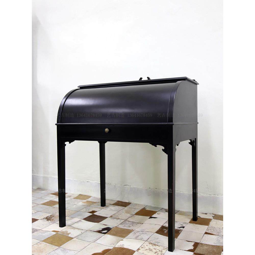 中古复古北欧风实木翻盖门写字桌 现代简约办公桌化妆台家具家具