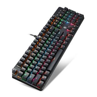 美商E系列901机械键盘9种光效鸡台式 电脑笔记本游戏有线绿轴104键