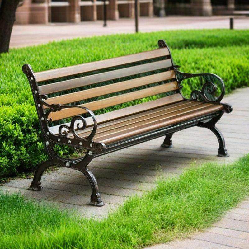 公园椅户外休闲实木长椅子塑木公共座椅长条凳园林庭院凳铁艺铸铝,住宅家具,公园椅,淘宝优惠券,粉丝福利购,淘宝优惠卷