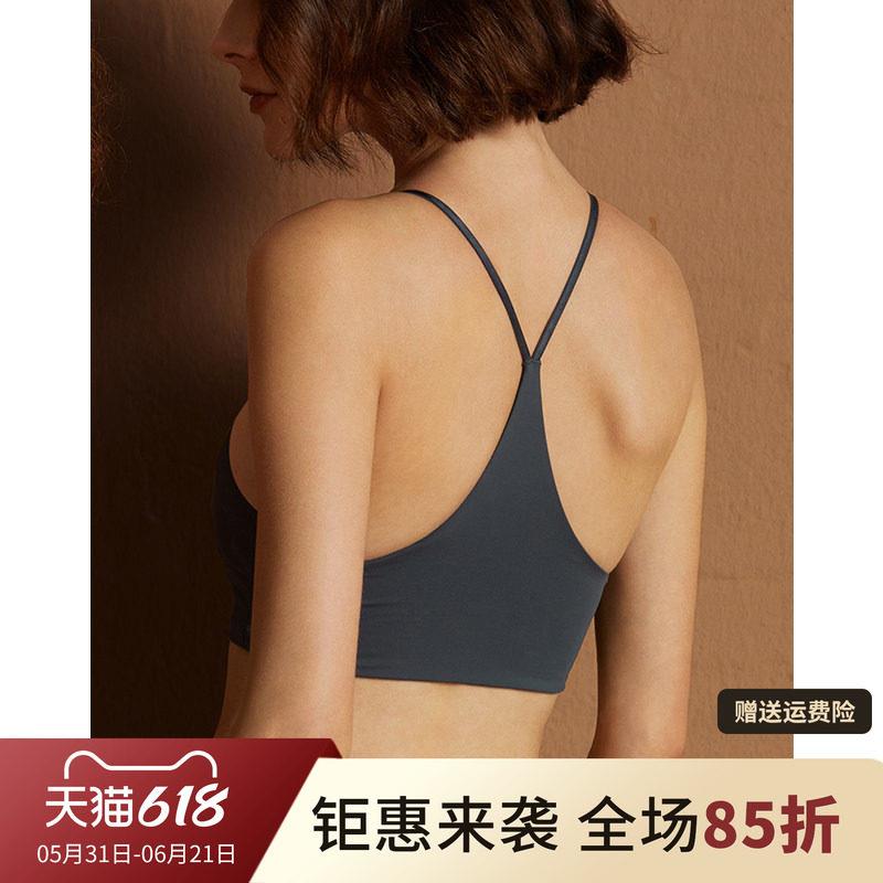 运动内衣女跑步专业瑜伽肩带胸垫健身服美背防震文胸