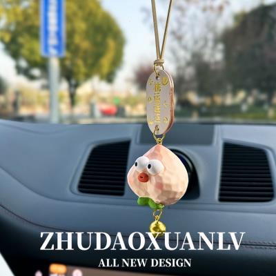 创意木雕风水果汽车挂件真皮车载挂件车后视镜挂饰车内装饰品吊饰
