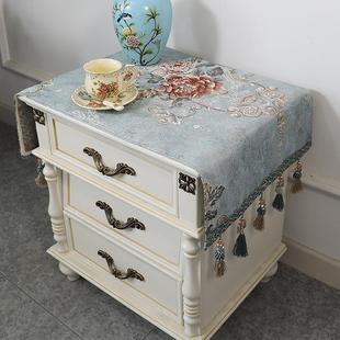 床头柜盖布罩套欧式长方形小桌布布艺卧室鞋柜床头柜布盖巾防尘布