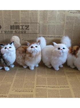 包邮仿真猫咪摆件创意家居摆设动物送女友朋友生日礼物橱窗摆件