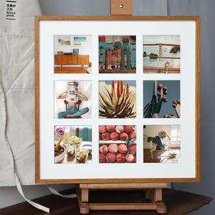 挂墙相框九宫格定制打印照片框48拼图实木情侣多图画 画框装裱相